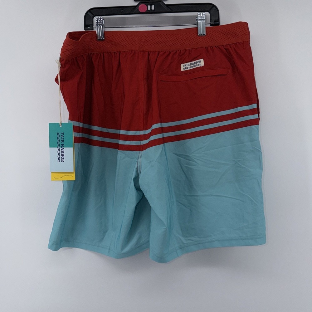 Fair Harbor Swim Shorts Mens XL The Ozone Short W/‎ Boxer Liner Chili Pepper - Picture 3 of 7